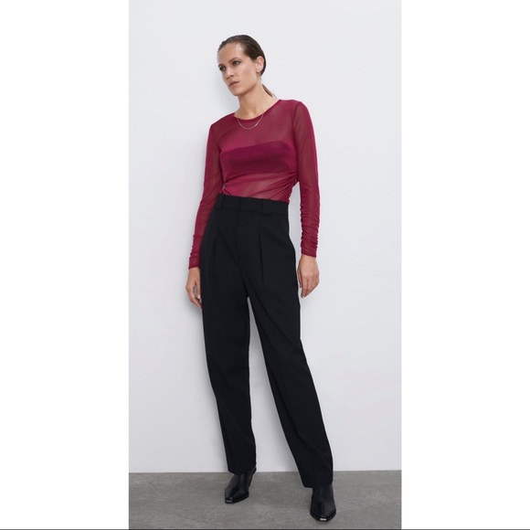 ZARA pleated tulle top - Picture 2 of 7